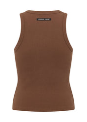 Daily Rib Tank-Chocolate