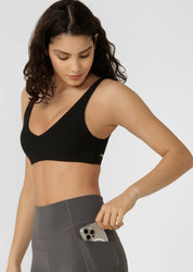 Reform Rib Sports Bra - Black