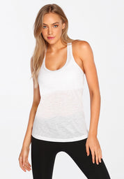 Slouchy Gym Tank - White