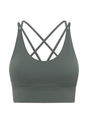 Lotus Longline Sports Bra - Agave Green